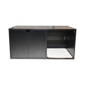 35.83" Cat Litter Box Enclosure Hidden Furniture (Scratch Pad Included)