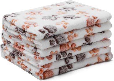 Pack of 2 Blankets Super Soft Fluffy Premium Fleece Pet Blanket Flannel (Color: White, size: Medium (Pack of 2))