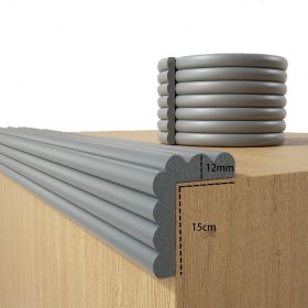 Baby Proofing Wall Corner Protector, Edge Guard Corner Protector,6.56ft Soft Corner Protectors Pre-Taped Soft Rubber Foam Edge Cushion for Furnit (Color: Gray)